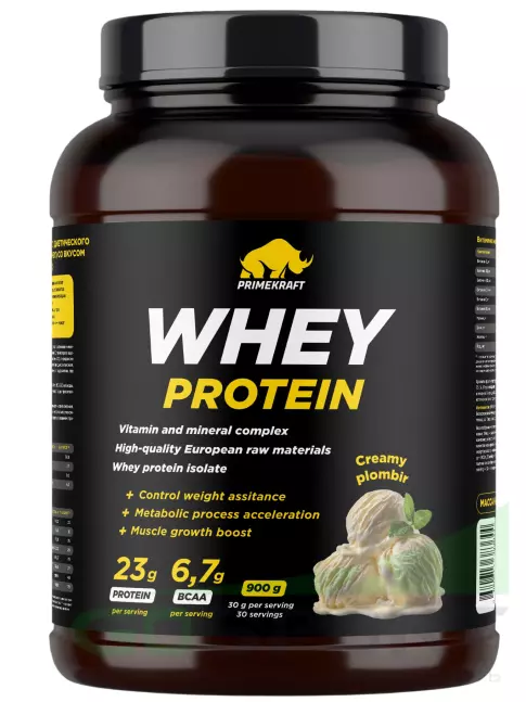 Сывороточный протеин PRIMEKRAFT Whey Protein 900 г, Сливочный пломбир Сывороточный протеин PRIMEKRAFT Whey Protein 900 г, Сливочный пломбир