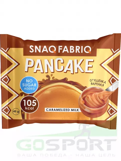 Протеиновый батончик SNAQ FABRIQ Панкейк с начинкой 10 х 45 г, Вареная сгущенка