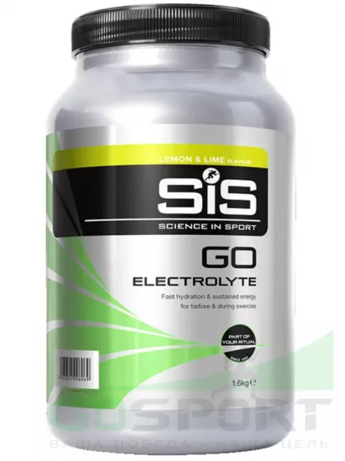 Изотоник SCIENCE IN SPORT (SiS) GO Electrolyte Powder 1x500 г, 1x1600 г, Лимон-Лайм