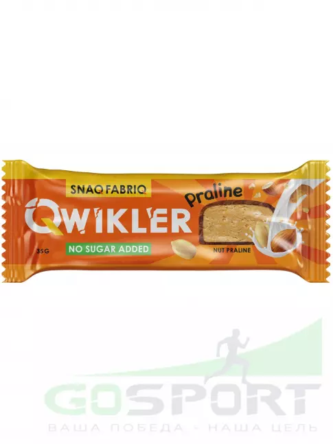 Протеиновый батончик SNAQ FABRIQ Шоколадный батончик без сахара "QWIKLER" (Квиклер) 35 г, Ореховое пралине Протеиновый батончик SNAQ FABRIQ Шоколадный батончик без сахара "QWIKLER" (Квиклер) 35 г, Ореховое пралине
