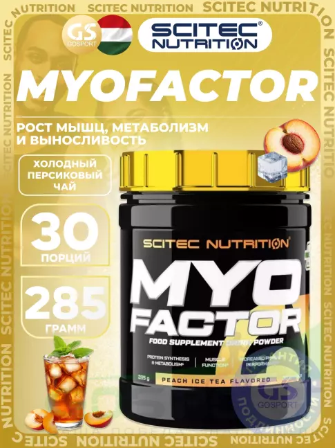 Тестобустеры Scitec Nutrition Myofactor 285 г, Персиковый ледяной чай Тестобустеры Scitec Nutrition Myofactor 285 г, Персиковый ледяной чай
