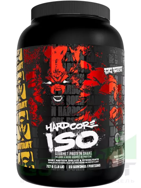 Изолят протеина Mutant Hardcore Iso 727 г, Тройной шоколад