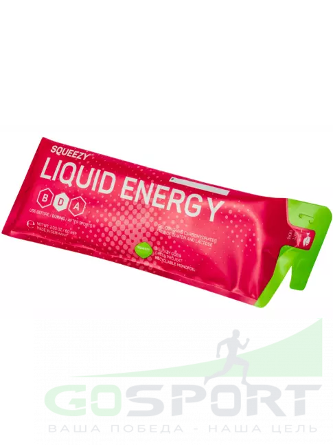 Гель питьевой SQUEEZY Liquid Energy no caffeine 60 мл, Без вкуса Гель питьевой SQUEEZY Liquid Energy no caffeine 60 мл, Без вкуса