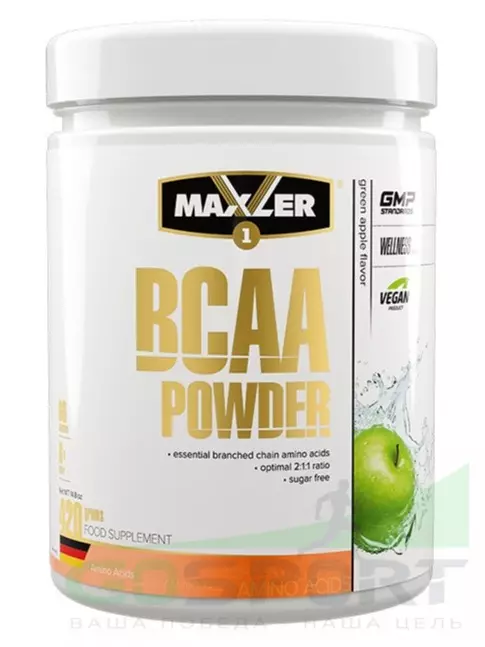 БСАА MAXLER BCAA Powder 2:1:1 Sugar Free EU 420 г, Зеленое яблоко