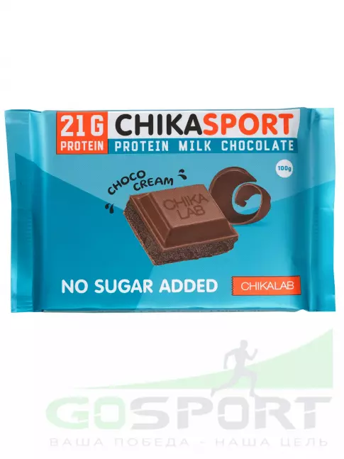 Энергетический батончик Chikalab Молочный шоколад Chika sport 100 г, Шоколадный крем
