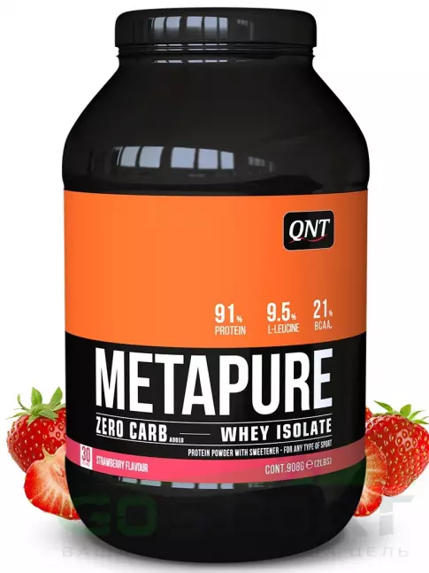  QNT METAPURE ZERO CARB 908 г, Клубника