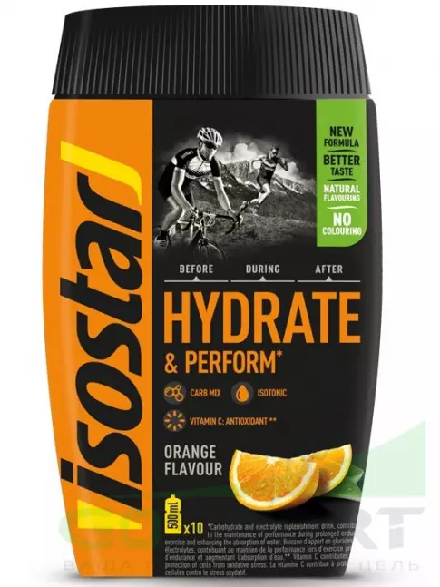 Изотоник ISOSTAR Hydrate and Perform Powder 400 г, Апельсин