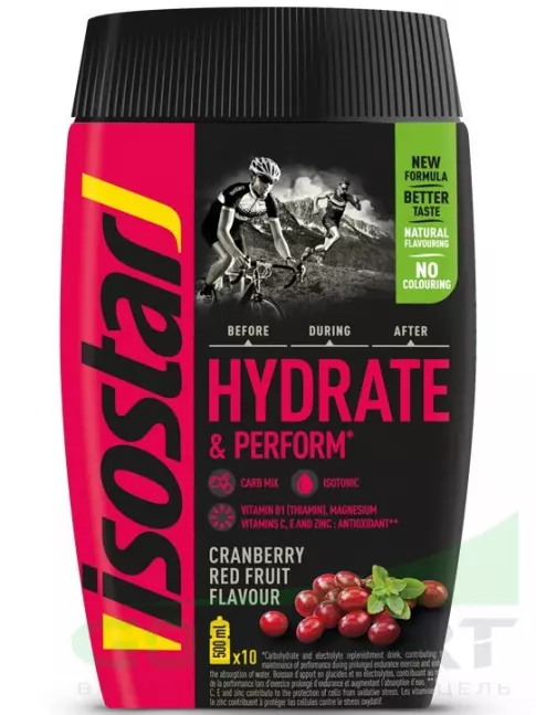 Изотоник ISOSTAR Hydrate and Perform Powder 400 г, Клюква