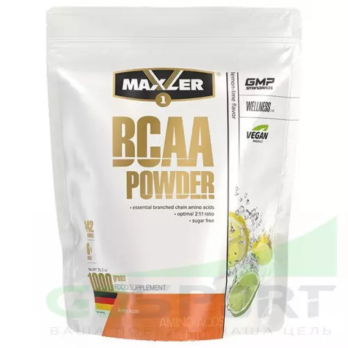 БСАА MAXLER BCAA Powder 2:1:1 Sugar Free EU 1000 г, Лайм - Лимон