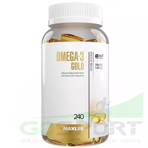 Omega 3 MAXLER Omega-3 Gold 240 софтгель капсулы, Нейтральный