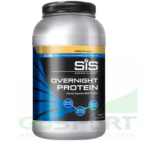  SCIENCE IN SPORT (SiS) Overnight Protein Powder 1000 г, Ваниль