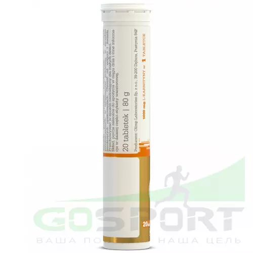  OLIMP Gold L-Carnitine 1000+chromium 20 шипучих таблеток, Апельсин