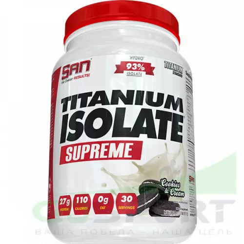  SAN Titanium Isolate Supreme 900 г, Печенье крем