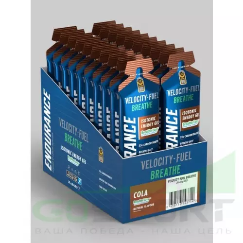 Энергетический гель питьевой Applied Nutrition Endurance Velocity Fuel BREATHE Isotonic Energy Gel 20 саше, Кока-кола