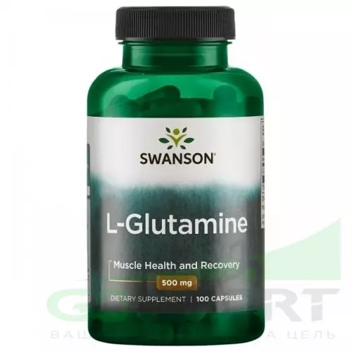 L-Глютамин Swanson L-Glutamine 100 капсул, Нейтральный