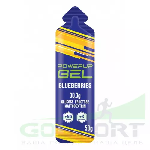 Гель питьевой POWERUP GEL +Na +K 6 x 50 г, Микс