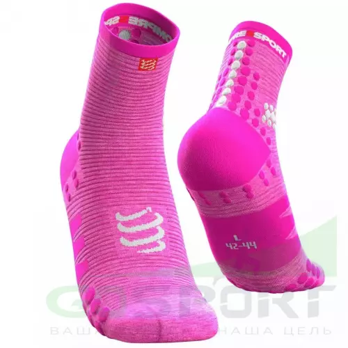 Компрессионные носки Compressport Носки V3 RUN Высокие Оливковый, T1