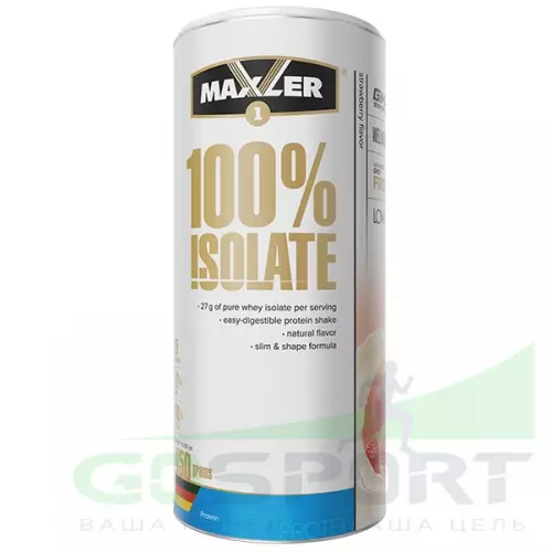 Изолят протеина MAXLER 100% Isolate 450 г, Клубника