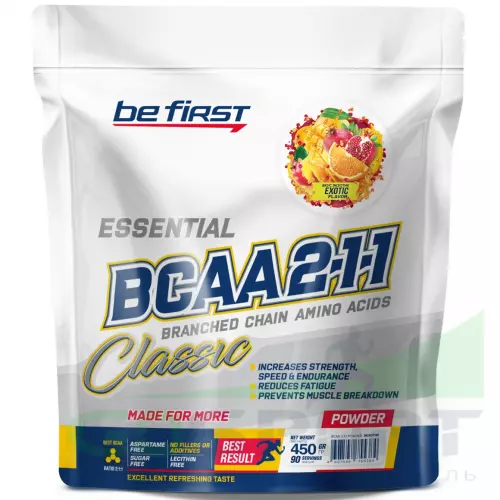  Be First BCAA 2:1:1 Classic powder (БЦАА Классик) 450 г, Экзотик
