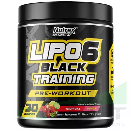 Ускорение метаболизма NUTREX Lipo 6 Black Training 195 г, Тропический пунш