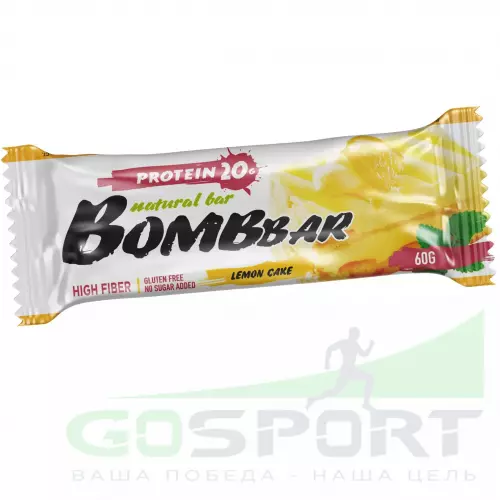 Протеиновый батончик Bombbar Protein Bar 60 г, Лимонный торт