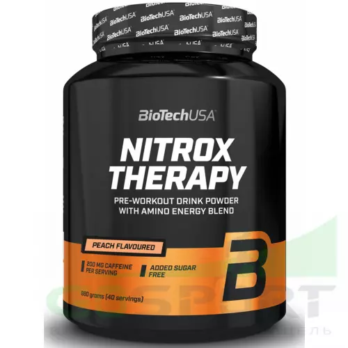 Предтреник BiotechUSA Nitrox Therapy 340 г, Персик