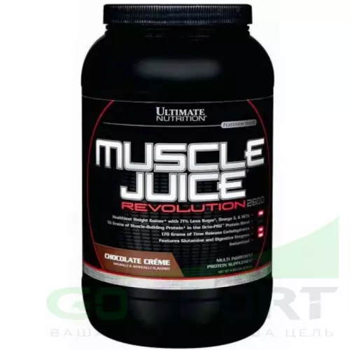 Гейнер Ultimate Nutrition Muscle Juice Revolution 2600 2120 г, Шоколад