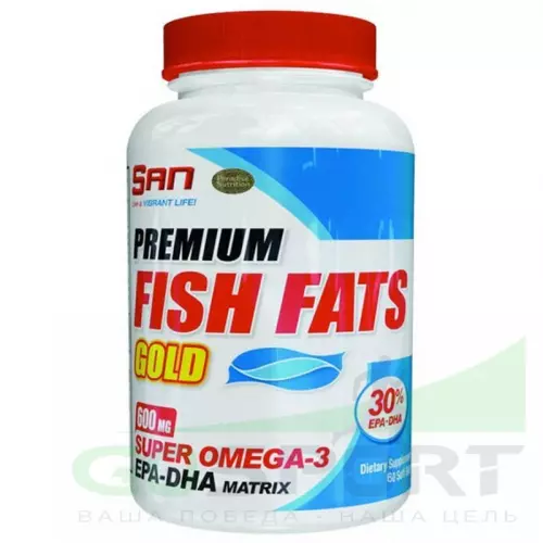 Омена-3 SAN Premium Fish Fats Gold 60 капсул