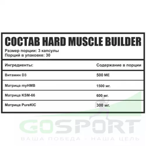 Гейнер Magnum Hard Muscle Builder 90 капсул