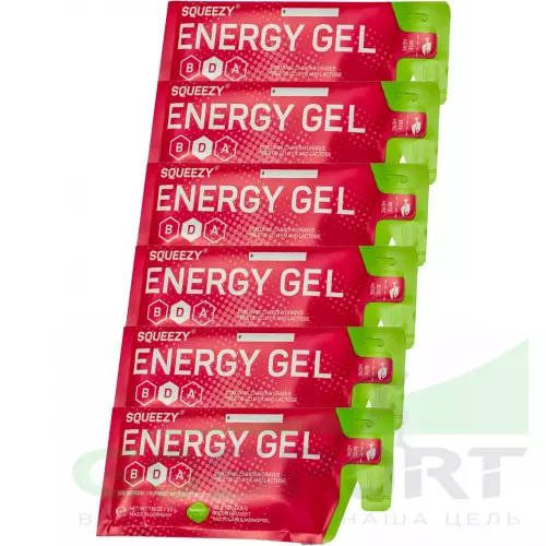 Гель питьевой SQUEEZY ENERGY SUPER GEL 6 x 33 г, без вкуса