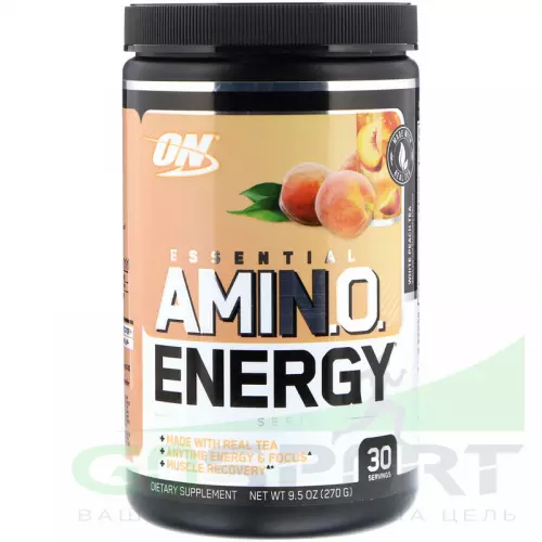 Аминокислотны OPTIMUM NUTRITION Essential Amino Energy 270 г, Персиковый Лимонад