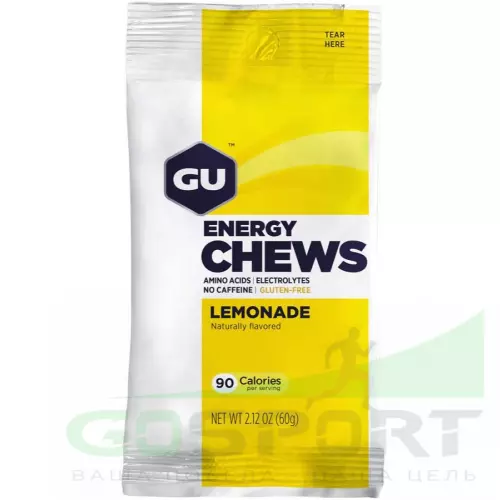  GU ENERGY Мармеладки GU Energy Chews 12 x 8 конфет, Лимонад