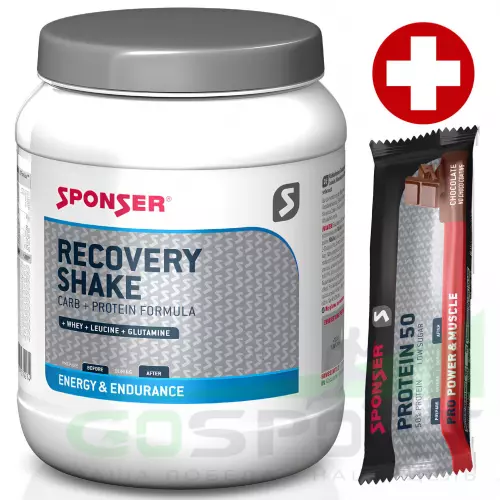 Восстановление SPONSER RECOVERY SHAKE + BAR 900 г, Шоколад