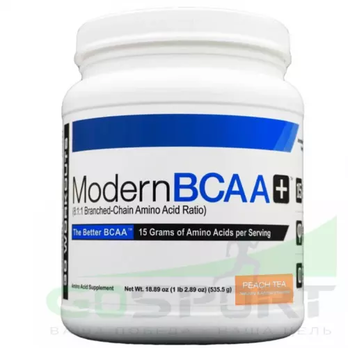  MODERN SPORTS NUTRITION Modern BCAA 8:1:1 Plus + 535.5 г, Персиковый чай