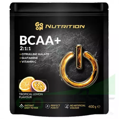  GO ON Nutrition BCAA+ 2:1:1 Citrulline Malate, Glutamine, Vitamin C 400 г, Тропический лимон