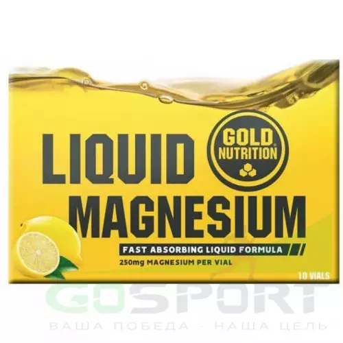  GoldNutrition MAGNESIUM 250 мг + B6 10 x 250 мг, Лимон