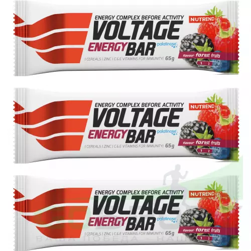 Энергетический батончик NUTREND Voltage Energy bar 3 x 65 г, Лесные ягоды