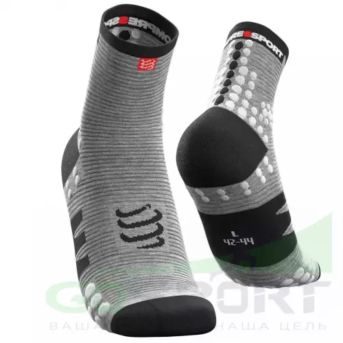Компрессионные носки Compressport Носки V3 RUN Высокие Черный, T2