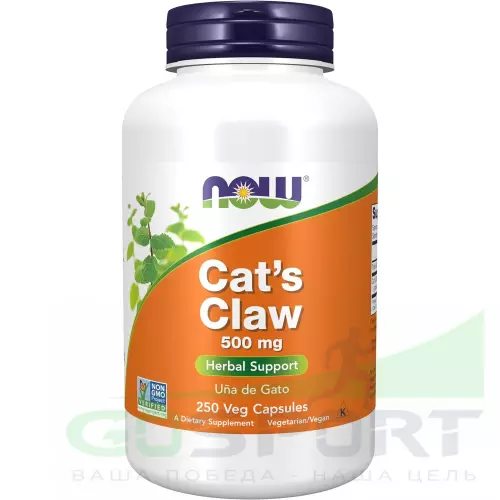  NOW FOODS Cat's Claw 500 mg - Кошачий Коготь 250 веган капсул