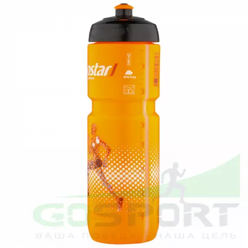  ISOSTAR Спортивная бутылочка Isostar 800 мл Оранжевая с черной крышкой 800 мл, Оранжевый