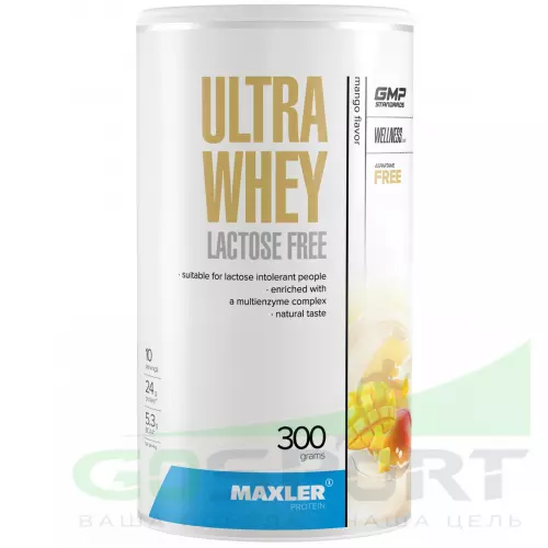  MAXLER Ultra Whey Lactose Free 300 г, Манго