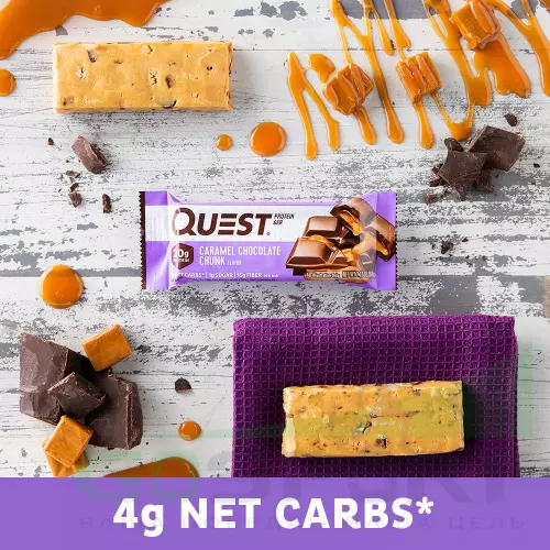 Протеиновый батончик Quest Nutrition Quest Bar 60 г, Шоколад - Карамель