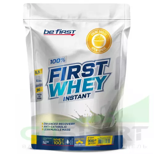  Be First First Whey Instant (сывороточный протеин) 900 г, Крем-брюле