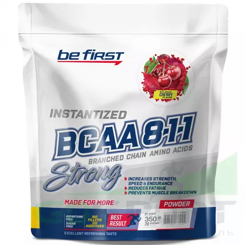  Be First BCAA 8:1:1 Instantized powder (БЦАА быстрорастворимые) 350 г, Вишня