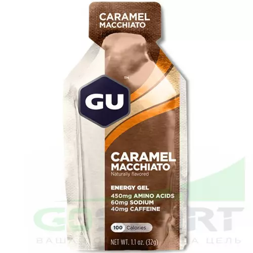 Гель питьевой GU ENERGY GU ORIGINAL ENERGY GEL 40mg caffeine 32 г, Карамель-Макиато
