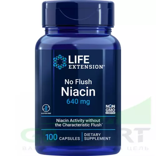  Life Extension No Flush Niacin 640 mg 100 капсул