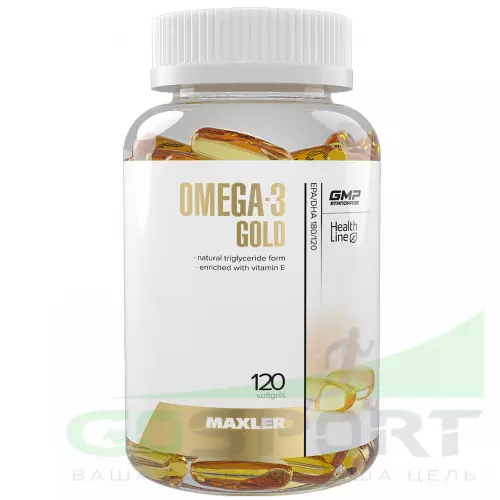 Omega 3 MAXLER Omega-3 Gold (EU) 120 капсулы, Нейтральный