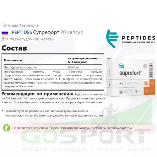  PEPTIDES Супрефорт 20 капсул