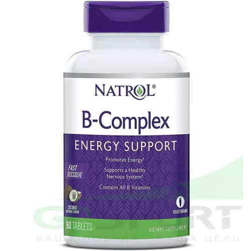  Natrol B-Complex Fast Dissolve 90 таблеток, Кокос