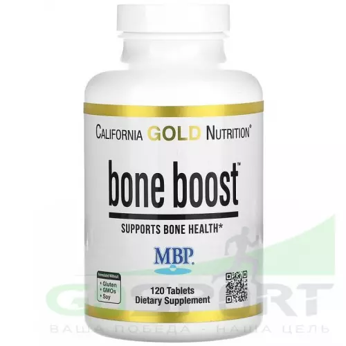  California Gold Nutrition Bone Boost 120 таблеток, Нейтральный